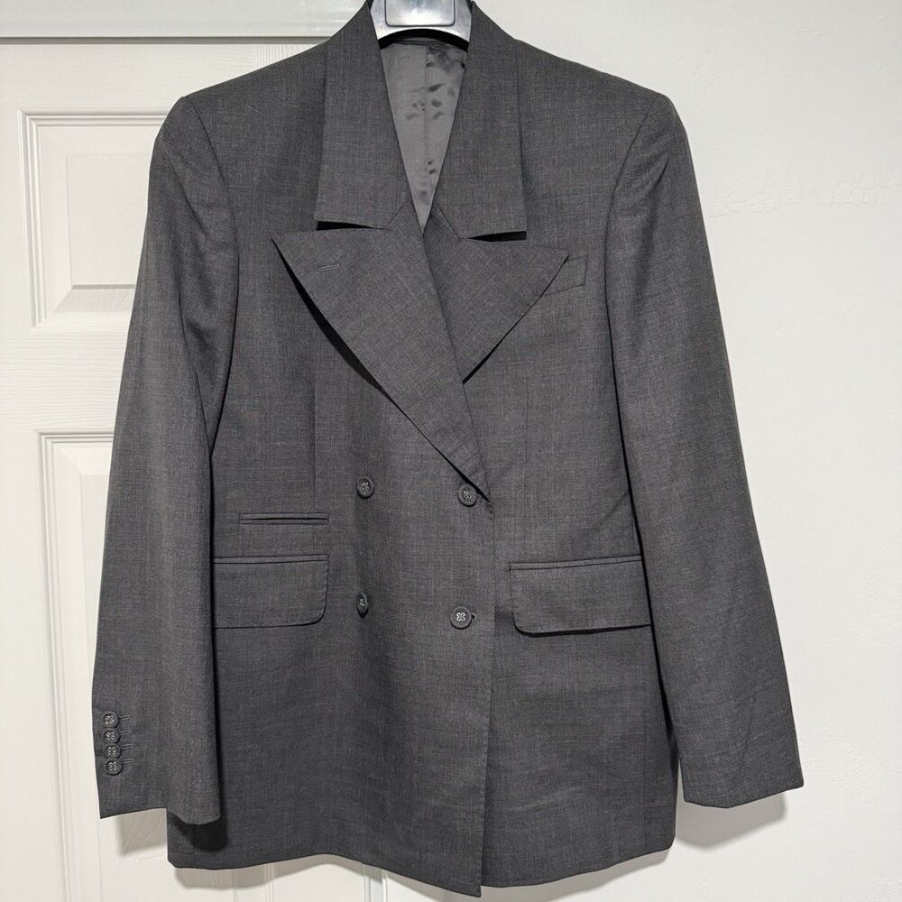 Officine Generale Women’s Arca Italian Fresco Wool Blazer Jacket In Mid Grey -38